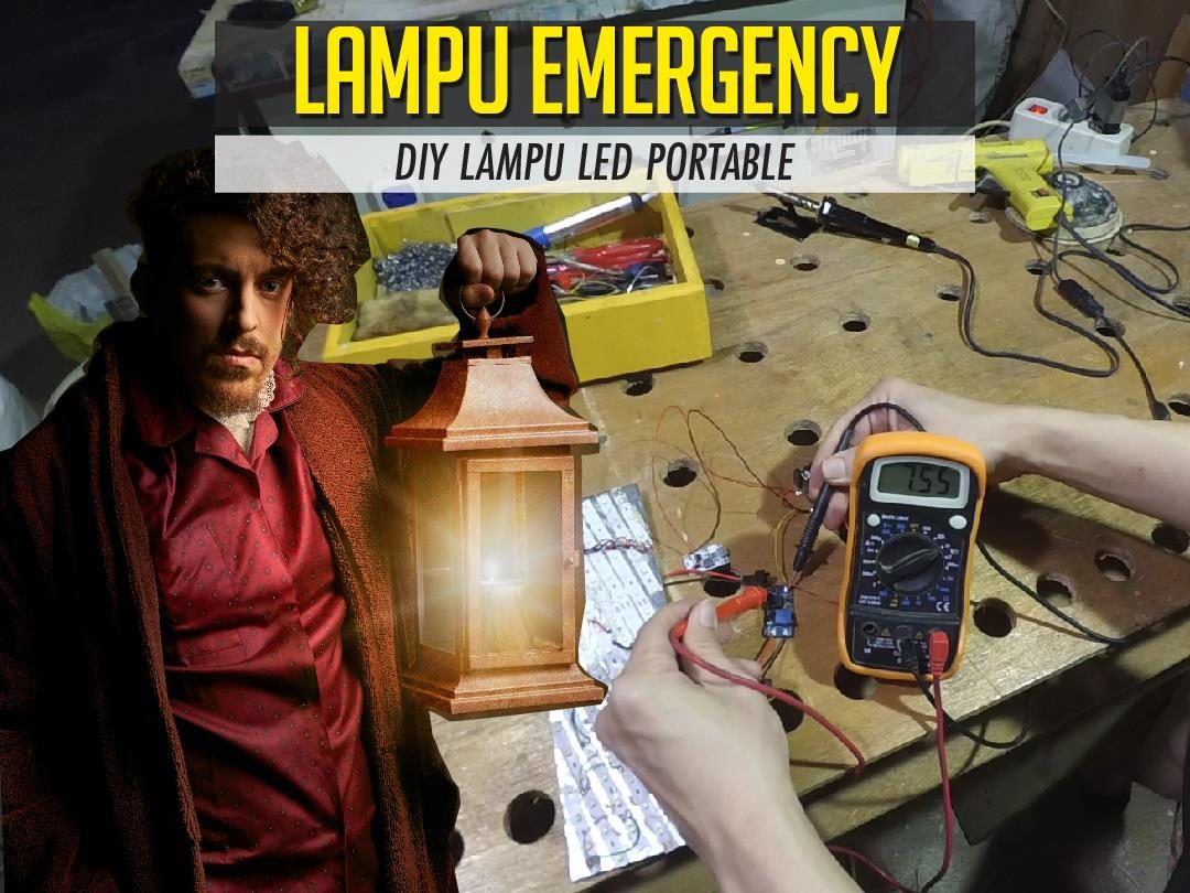 buat sendiri lampu led emergency portable